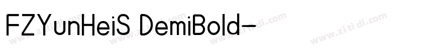 FZYunHeiS DemiBold字体转换